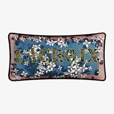 The Rug Seller Christian Lacroix Lacroix Cherry Cushion in Bleu Denim