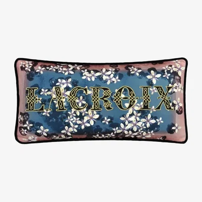 The Rug Seller Christian Lacroix Lacroix Cherry Cushion in Bleu Denim