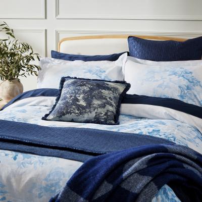 The Rug Seller Landscape Toile Cushion by Ted Baker in Navy Blue45x45cm