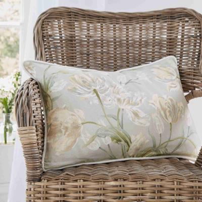 The Rug Seller Gosford Floral Cushion by Laura Ashley in Sage Green&nbsp;40x60cm
