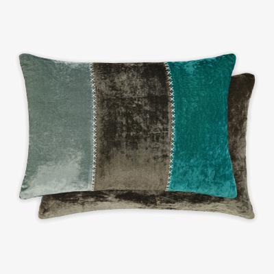 The Rug Seller Aritha Velvet Cushion by William Yeoward in Jade Green