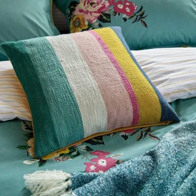 The Rug Seller Cotswold Stripe Cotton Cushion by Joules in Multi