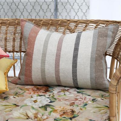 The Rug Seller Designers Guild Brera Corso Stripe Cushion in Brick Brown