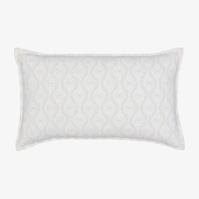 The Rug Seller Della Trellis Cushion By Murmur in Cloud Grey