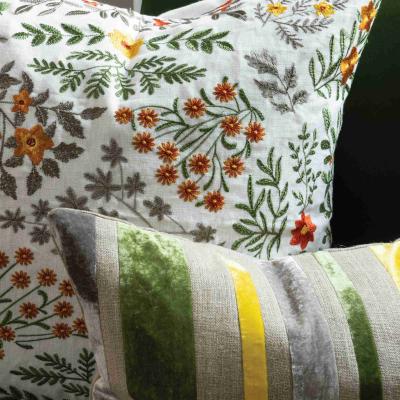 The Rug Seller Somerley Cushion by William Yeoward in Spice Orange&nbsp;60x60cm