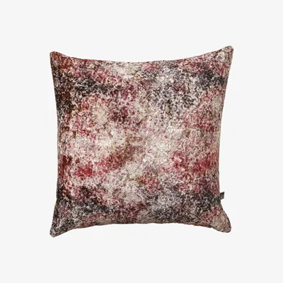 The Rug Seller Amethyst Abstract Velvet Cushion in Purple Multi&nbsp;43x43cm