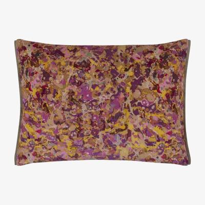 The Rug Seller Designers Guild Odisha Marbled Cushion in Rosewood Orange