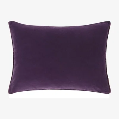 The Rug Seller Designers Guild Cassia Plain Cushion in Aubergine & Magenta