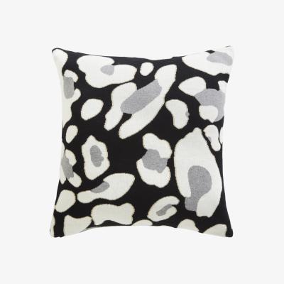 The Rug Seller Animal Knit Cotton Cushion By Tess Daly in Black Gold&nbsp;50x50cm