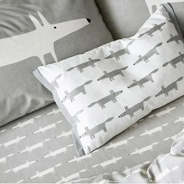 The Rug Seller Mr Fox Brushed Cotton Cushion By Scion in White