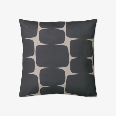The Rug Seller Lohko Indoor Outdoor Cushion 625805 by Scion in Liquorice Black