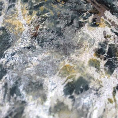 The Rug Seller Aristo Abstract Bolster Cushion in Green Ochre35x50cm