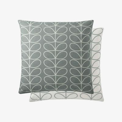 The Rug Seller Small Linear Stem Cushion in Duck Egg by Orla Kiely&nbsp;50x50cm