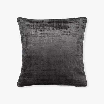 The Rug Seller Naples Embossed Velvet Cushion By Clarke And Clarke in Smoke Grey