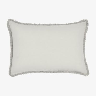 The Rug Seller Pure Linen Cotton Cushion by Morris & Co in Silver Grey&nbsp;60x40cm