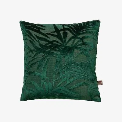The Rug Seller Cali Botanical Leaf Cushion in Green