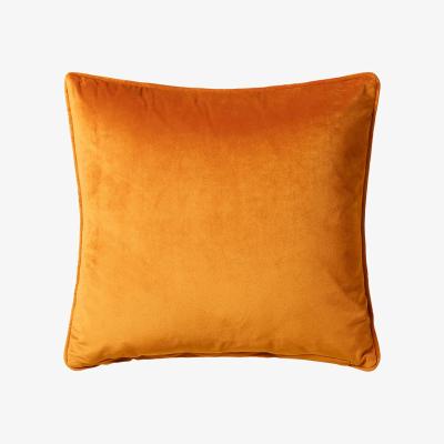 The Rug Seller Bellini Velvet Cushion in Ochre Yellow 58x58cm