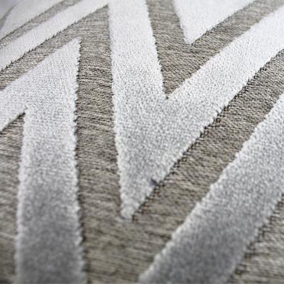 The Rug Seller Bowie Zig Zag Geometric Bolster Cushion in Black&nbsp;35x50cm