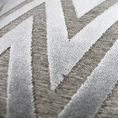 The Rug Seller Bowie Zig Zag Geometric Bolster Cushion in Black&nbsp;35x50cm
