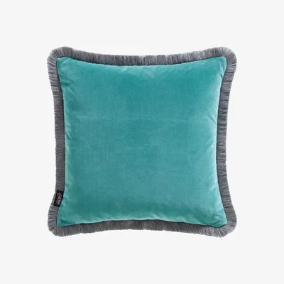 The Rug Seller Caspian Majestic Unicorn Cushion By Emma J Shipley in Aqua Blue