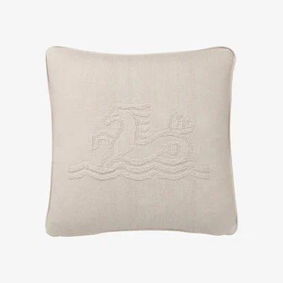 The Rug Seller Signature Knit Cushion by Bedeck of Belfast in Linen45x45cm