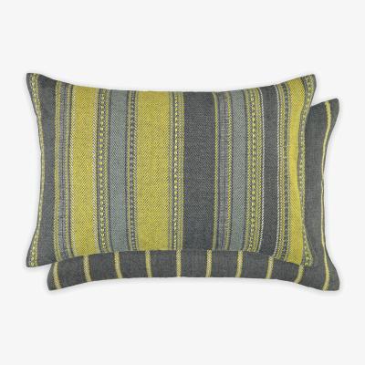 The Rug Seller Alicia Striped Cushion by William Yeoward in Citron Yellow