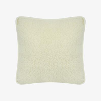 The Rug Seller Balson Plain Merino Wool Cushion in Natural White45x45cm