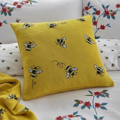 The Rug Seller Honey Bee Cotton Cushion by Cath Kidston in Yellow