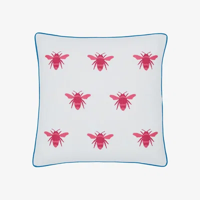 The Rug Seller Homegrown Remedy Bee Cushion By Joules in Blue45x45cm