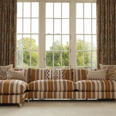 The Rug Seller Mancora Embroidered Cushion By William Yeoward in Rouge Red