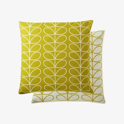 The Rug Seller Small Linear Stem Cushion in Sunflower by Orla Kiely