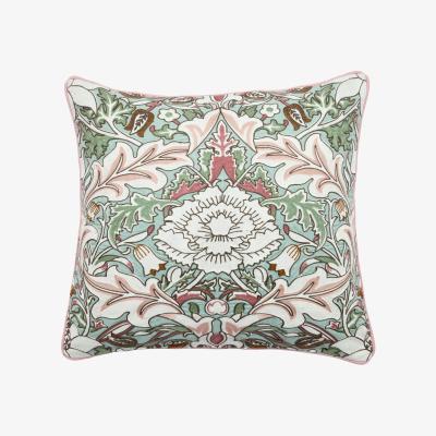 The Rug Seller Strawberry Thief Severne Cushion by William Morris in Cochineal Pink50x50cm