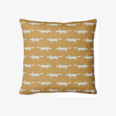 The Rug Seller Mr Fox Indoor Outdoor Cushion 625316 by Scion in Chai Beige