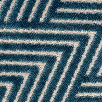 The Rug Seller Vesper Geometric Bolster Cushion in Blue35x50cm