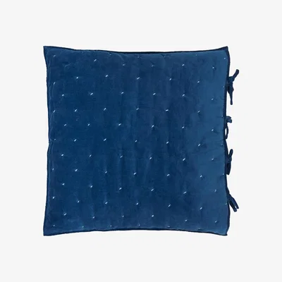 The Rug Seller Designers Guild Sevanti Rectangular Quilted Cushion in Indigo
