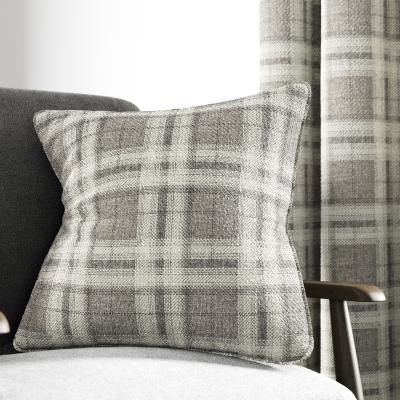 The Rug Seller Harriet Check Cushion by Helena Springfield in Mocha Brown&nbsp;45x45cm