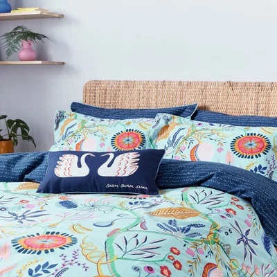 The Rug Seller Jackfruit And The Beanstalk Cushion by Scion in Navy Sky30x50cm