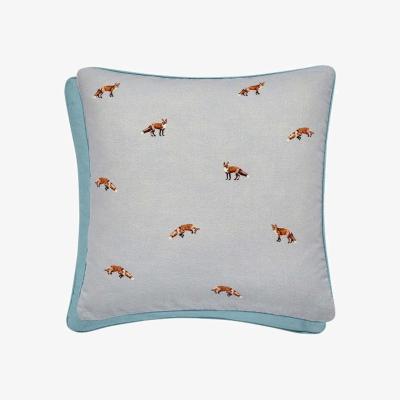 The Rug Seller Woodland Fox Cushion By Joules in Grey