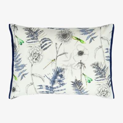 The Rug Seller Acanthus Outdoor Floral Cushion By Designers Guild in Indigo Blue