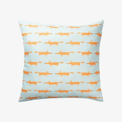 The Rug Seller Mr Fox Indoor Outdoor Cushion 625328 by Scion in Sky Tangerine&nbsp;65X65cm