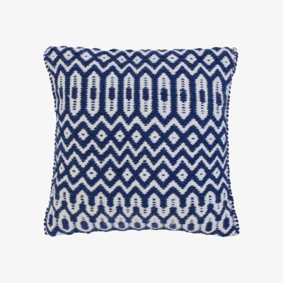 The Rug Seller Halsey Geometric Indoor Outdoor Cushion in Blue&nbsp;45x45cm