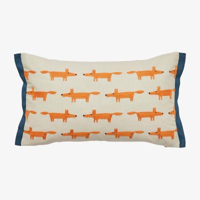 The Rug Seller Mr Fox Brushed Cotton Cushion By Scion in Orange