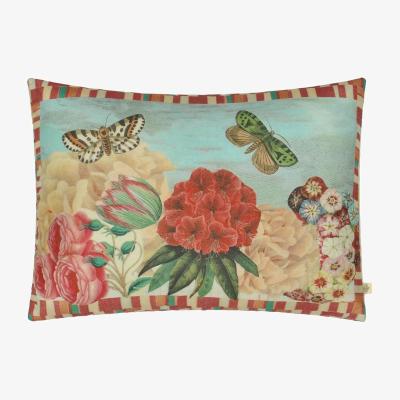The Rug Seller Garden Fantasy Floral Cushion in Fuchsia by John Derian Multi