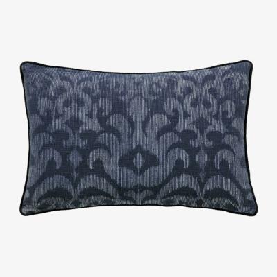 The Rug Seller Kateri Shipibo Cotton Cushion in Midnight Blue