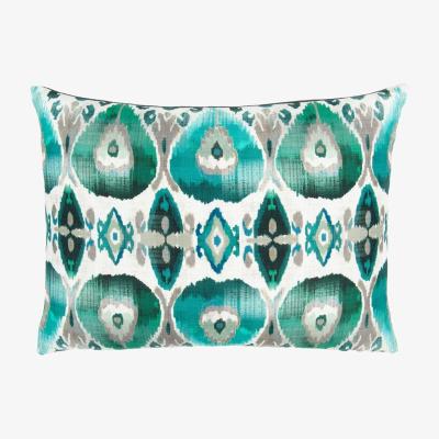 The Rug Seller Cuzco Abstract Cushion by William Yeoward in Jade Blue