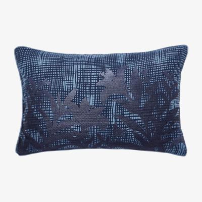 The Rug Seller Lilium Floral Cushion By Helena Springfield in Indigo Blue