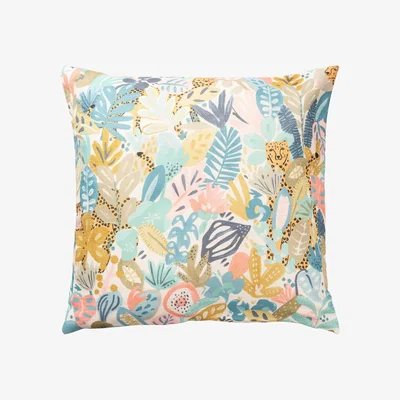 The Rug Seller Kumana Leopard Indoor Outdoor Cushion By Scion in Fruit Salad
