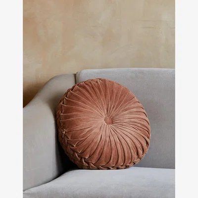 Rose & Grey Bella Velvet Cushion - Sand