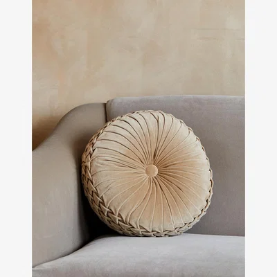 Rose & Grey Bella Velvet Cushion - Gold
