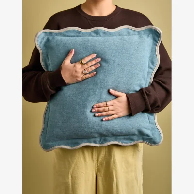 Rose & Grey Blue Ariel Cushion